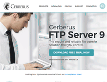 Tablet Screenshot of cerberusftp.com